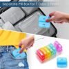 GREENCYCLE Weekly Pill Organizer 7 Day 2 Times a Day, AM PM Portable Travel Daily Compartments Pill Cases for Pills Vitamin Fish Oil Supplements, BPA Free Pill Box, Easy to Clean - Image 7