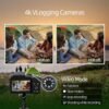 64MP 4K Digital Camera for Photography, Vlogging Cameras for YouTube with 3” Flip Screen,16X Digital Zoom, WiFi& Autofocus,Cameras Strap&Tripod,2 Batteries, 32GB TF Card(S200，Black - Image 5
