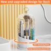 Makeup Organizers Skincare organizers with 2-Layer Storage Box and Transparent Cover Waterproof Dustproof Cosmetics Display Cases with Brush Holder for Countertop Vanity Bathroom Dresser Gift (Green) - Image 5