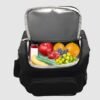 Dual Compartment Lunch Bag, Large Insulated Leakproof Cooler Tote with Shoulder Strap & Luggage Trolley Sleeve for Men & Women Lunch Box, Work, Picnic -Black - Image 6
