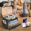 LUXJA Rolling Teacher Bag with Laptop Compartment and Detachable Dolly, Multifunctional Rolling Briefcase with Accordion File Area (Patent Pending), Black - Image 7