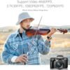 Saneen Digital Camera for Photography, 4K 64MP WiFi Touch Screen Vlogging Camera with Flash, 32GB SD Card, Lens Hood, 3000mAH Battery, Front and Rear Cameras, 4″Big Screen, Hot Shoe Interface - Black - Image 2