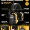 ZOHAN EM042 AM/FM Radio Headphone with Digital Display, Noise Reduction Safety Ear Muffs for Lawn Mowing and Landscaping - Image 4