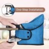 Hook On Chair,Clip on High Chair, Fold-Flat Storage Portable Baby Feeding Seat, High Load Design, Attach to Fast Table Chair Removable Seat for Home and Travel(Bright Blue) - Image 3