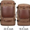 WITZMAN Travel Backpack for Men Women Carry on Luggage Backpack Canvas Rucksack Duffel bag with Shoe Compartment - Image 7