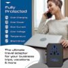 Ceptics Universal Travel Plug Adapter - Powerful 33W with PD & QC 3.0 USB-C Fast Charging - 2 USB Ports Wall Charger Type I C G A Outlets 110V 220V A/C - EU Euro US UK, Model: UP-10KU-W - Image 8