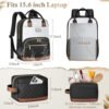 IGOLUMON Backpack for Women 15.6 Inch Laptop Backpack Work Business Backpacks Purse Waterproof Computer College Carry on Backpacks Nurse Bag Backbag 2 Sets Casual Daypack for Travel Black - Image 4