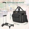 LUXJA Rolling Teacher Bag with Laptop Compartment and Detachable Dolly, Multifunctional Rolling Briefcase with Accordion File Area (Patent Pending), Black - Image 6