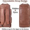 Duffel Backpack with Shoe Pouch, Waterproof Sports Duffel Bags Gym Bag Backpack Overnight Bag Carry on Bag Weekender Bag for Men Women-Brown - Image 2