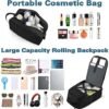 ZOMFELT Rolling Backpack for Women Men, Carry on Luggage Travel Backpack with Wheels, 17 Inch Laptop Backpack with Toiletry Bag, Wheeled Backpack for Travel Trip Business Black - Image 2