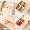 ZPROW Travel Jewelry Case, Mini Portable Jewelry Travel Boxes, Small Jewelry Organizer for Rings, Earrings, Pendants, Watches, Necklaces, Lipsticks Organizer Storage Holder Case (Pink) - Image 5