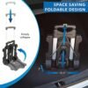 Mount-It! Folding Luggage Cart with Wheels | Strong, Compact, Holds 77 Pounds - Carry Boxes, Backpacks Smoothly - Image 2