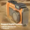 6K25FPS 64MP Digital Camera Rugged Waterproof Dustproof Shockproof, with 32GB Card Dual-Screen Selfie 16FT Underwater Camera for Snorkeling Autofocus Point and Shoot Digital Camera (Orange) - Image 3