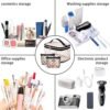 MHDGG Heart Print Mesh Makeup Bags,1Pcs Mesh Cosmetic Bags and 2Pcs Mini Mesh Makeup Bags for Women Mini Zipper Mesh Bags Portable Travel Organizing Purse Makeup Pouches Bags Travel Accessories,Black - Image 9