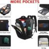 Carry on Backpack, Flight Approved Extra Large Travel Backpack with USB Charge Port, TSA 15.6 Inch Anti-Theft Laptop Backpack Lightweight Daypack Business College Weekender Overnight Bag, Black - Image 5