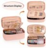 OCHEAL Small Cosmetic Bag,Portable Cute Travel Makeup Bag for Women and girls Makeup Brush Organizer cosmetics Pouch Bags-Pink - Image 2