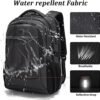 DUSLANG 17 Inch Laptop Backpack for Travel Water Resistant College Backpack for Men Laptop Bag with USB Charging Port,Black - Image 5