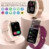 Iaret Smart Watch for Women(Call Receive/Dial), Fitness Tracker Waterproof Smartwatch for Android iOS Phones 1.7" HD Full Touch Screen Digital Watches with Heart Rate Sleep Monitor Pedometer, Gold - Image 2