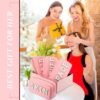 Remerry 4 Pcs Nylon Cosmetic Bag Travel Organizer Chenille Letter Makeup Pouch Zipper Preppy Waterproof Hair Bag Toiletry Pouch for Women Girls(Pink) - Image 6