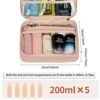 CUBETASTIC Toiletry Bag for Women, Clear Hanging Travel Toiletries Bag, Portable Makeup Bag Transparent Cosmetic Case with Handle, Traveling Make Up Organizer - Image 3