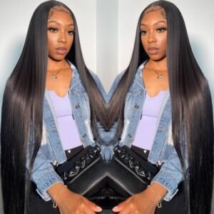 30 Inch 13x6 Lace Front Wigs Human Hair Straight HD Lace Frontal Wigs Human Hair Pre Plucked for Women 13x6 Glueless Wigs Human Hair 180% Density