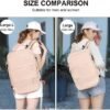coowoz Large Casual Travel Backpack For Women Men,Carry On Rucksack Flight Approved,Hiking Waterproof Outdoor Sports Daypack Fit 15.6 Inch Laptop Shoes Compartment (Beige) - Image 7