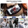 6 in 1 Multi Charging Cable [3Pack 4FT] Multi Charger Cable Nylon Braided Multi Fast Charging Cord USB A/C to Phone USB C/Micro USB/i-P Connector Universal Multiple Phone Charger Cable for Cell Phones - Image 7