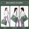Travel Duffel Bag for Women, Overnight Weekender Bag with Wet Pocket & Trolley Sleeve, Carry On Tote Bag Sports Gym Bag Green - Image 6