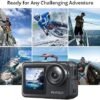 AKASO Brave 7 LE 4K30FPS 20MP WiFi Action Camera with Touch Screen EIS 2.0 Zoom Remote Control 131 Feet Underwater Camera with 2X 1350mAh Batteries Support External Microphone Vlog Camera - Image 6