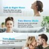 Wireless Earbuds Bluetooth Wireless Ear buds with HD Noise Cancelling Mic, HiFi Stereo Bass Sound Headphones with LED Charging Case, Touch Control Smallest In Ear Earphones for Sport/Work/Travel Black - Image 3
