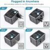 Universal Travel Adapter Super Fast Charging GaN 65W - 3 USB-C & 2 USB-A Ports for Laptops Tablets Apple iPhone 15 Samsung Phones - All-in-one Wall Charger Type C for Worldwide Use (USA EU UK AUS) - Image 5