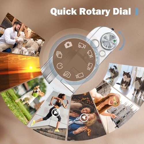 Newest 5K Digital Camera for Photography 48MP Selfie Camera with Front and Rear Dual Lens 16X Digital Zoom Compact Point and Shoot Cameras with Viewfinder, Vlogging Camera with 32G Card & 2 Batteries - Image 5