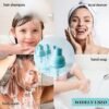 AREMOD 4Pcs 2 oz Lash Shampoo Foaming Bottle Empty Foaming Soap Dispenser Plastic Refillable Travel Pump Bottle for Hand Soap, Shampoo for Toiletries(Green) - Image 7