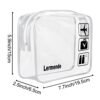 Lermende 2pcs/pack Clear Toiletry Bag TSA Approved Travel Carry On Airport Airline Quart Sized 3-1-1 Compliant Bag Make-up Pouch Kit (Clear) - Image 4
