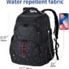 VANKEAN 17.3'' Travel Laptop Backpack TSA Friendly, Water Resistant Anti Theft Extra Large College Backpacks with RFID Pockets, USB Port for Men Women Business Work Bag, Black - Image 2