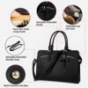 MATEIN Laptop Tote Bag for Women, Large Waterproof PU Leather Work Briefcase with USB Charging Port Casual Computer Shoulder Bag Messenger fits 15.6 Inch, Business Handbag Satchel Purse 2pcs Set,Black - Image 5