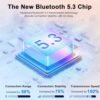 Wireless Earbud, Bluetooth 5.3 Headphones 40H Ear Buds Deep Bass Stereo with Mini Charging Case, Bluetooth Earbud with Dual Mics Call, IP7 Waterproof in-Ear Earphones for Android iOS TV Phone Sports - Image 2