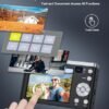 5K Digital Camera with 64GB Card, Touch Screen & 10X Optical Zoom, 56MP Front and Rear Camera with Autofocus 6-axis Anti-Shake, Selfie Vlogging Camera for Photography and Video, Ultra Bright Flash - Image 4