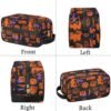 Basketball Travel Toiletry Bag for Boys Men, Waterproof Hanging Dopp Kit for Women, Shaving Bag with Large Capacity for Travel,Sports Shower (Orange) - Image 6