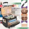 LUXJA Rolling Teacher Bag with Laptop Compartment and Detachable Dolly, Multifunctional Rolling Briefcase with Accordion File Area (Patent Pending), Black - Image 2