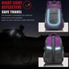 ProEtrade Backpack Bookbag for College Sturdy Travel Business Hiking Fit Laptop Up to 15.6 Inch Multi Compartment Gifts for Men Women Night Light Reflective (Purple A) - Image 4