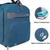 WANDF Foldable Duffel Bag 40L with Shoes Compartment, Overnight Weekender Travel Duffle for Men Women Water-proof & Tear Resistant (Blue) - Image 4