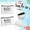 Chunful 12 Pcs Beach Makeup Bag Summer Beach Themes Cosmetic Bag Bulk Portable Essentials Kit Survival Kit Bag Flamingo Palm Leaves Cosmetic Pouch with Zipper for Women Travel Accessories (Beach) - Image 3