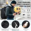 Travel Laptop Backpack, 17 Inch Extra Large Laptop Backpack with USB Charging Hole 45L Anti Theft Travel Backpack Water Resistant College Business Computer Bag Fit 17.3 Inch Laptop for Men Women Black - Image 3