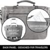 Canvas Messenger Bag for Men, Laptop Case, Satchel | Office Professionals, Travel | Waxed Canvas, Genuine Leather, Smoked Metal Hardware | Trolley Sleeve - Image 4
