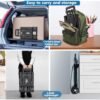 Folding Trolley, Portable Trolley, Folding Bag, Weight Capacity 25KG Luggage Trolley with 2 Wheels and 2 Elastic Cords for Personal, Travel, Moving, Office (Steel, Black) - Image 6