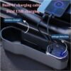 Universal Car Seat Gap Filler Organizer,Storage Box with Cup Holder Dual USB Ports,2 Charging Cables and Wireless Charger,Cigarette Lighter,Car Front Seat Box for Multifunctional Car Interior Access - Image 5