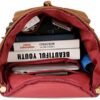 BAOSHA Stylish Leather Men Weekender Travel Duffel Tote Bag Backpack Travel Hiking Rucksack Overnight Bag 3-Ways Convertible HB-26 (Brown) - Image 7