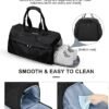 Gym Bag for Women Men, Sport Duffel Bag with Toiletry Bag & Shoe Compartment,Waterproof Travel Weekender Overnight Carry on Bag for Yoga with Trolley Sleeve, Black Set - Image 3