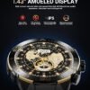 Smart Watch for Men Answer/Make Call for Android iPhone, 1.43" AMOLED HD Screen Mens Luxury Watch, 400mAh Heavy Duty Smartwatch Heart Rate Blood Oxygen Blood Pressure Sleep Monitor Pedometer, 2 Straps - Image 4